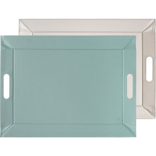 5020057316799 - Tablett FREEFORM DUO 2-farbiges Wendetablett Tablett und Tisch-Set in einem wendbar grün (hellmint grau) B41cm H08cm L55cm Kunstleder Tabletts mit Doppelfunktion pflegeleicht und kann platzsparend verstaut werden 5020057316799 - Tablett FREEFORM DUO 2-farbiges Wendetablett Tablett und Tisch-Set in einem wendbar grün (hellmint grau) B41cm H08cm L55cm Kunstleder Tabletts mit Doppelfunktion pflegeleicht und kann platzsparend verstaut werden