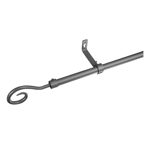 4016318265600 - Gardinenstange Syrakus Ã˜ 16 mm Gardinenstangen Gr L 130 cm - 240 cm Ø 16 mm 1 läufig silberfarben (mattsilberfarben) Gardinenstangen Wandmontage