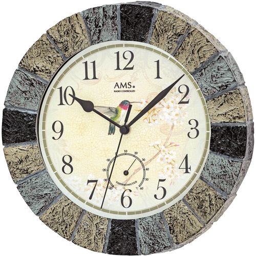 4037445156210 - Funkwanduhr AMS Außenuhr F5979 bunt Wanduhren H 6cm Quarzuhr ResinWohnzimmerEsszimmerKücheArbeitszimmerBüro Flur 4037445156210 - Funkwanduhr AMS Außenuhr F5979 bunt Wanduhren H 6cm Quarzuhr ResinWohnzimmerEsszimmerKücheArbeitszimmerBüro Flur