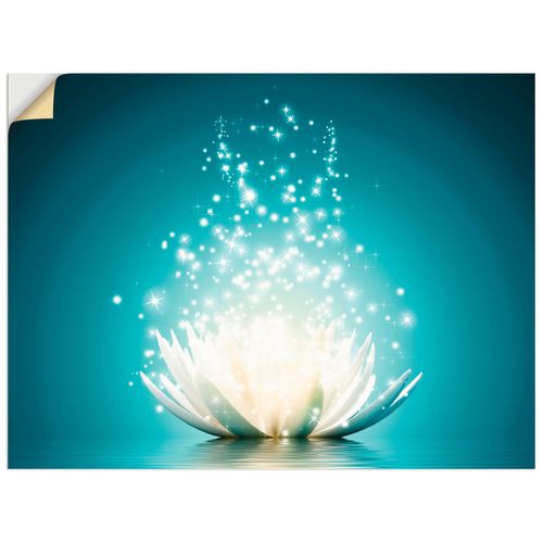4057738287995 - Wandbild ARTLAND Magie der Lotus-Blume Bilder Gr B H 60 cm x 45 cm Wandaufkleber - Vinyl Blumen Querformat 1 St blau Bild Poster Bilder als Alubild Leinwandbild Wandaufkleber oder in versch Größen 4057738287995 - Wandbild ARTLAND Magie der Lotus-Blume Bilder Gr B H 60 cm x 45 cm Wandaufkleber - Vinyl Blumen Querformat 1 St blau Bild Poster Bilder als Alubild Leinwandbild Wandaufkleber oder in versch Größen