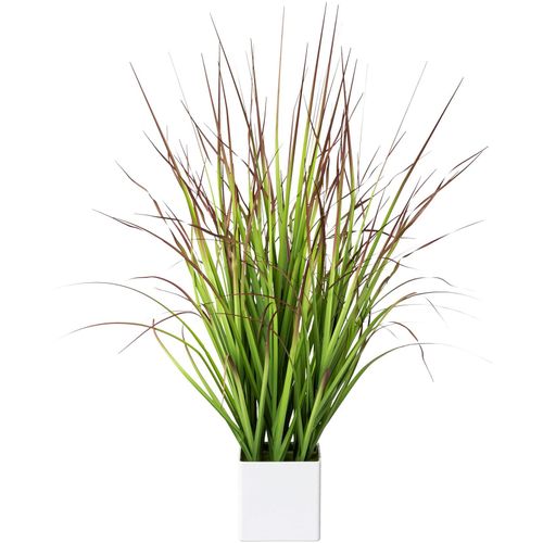 4064118968290 - Kunstgras CREATIV GREEN Blutgras Kunstpflanzen Gr B H 20 cm x 76 cm 1 St grün (grün rot) Kunst-Gräser im weißen Kunststofftopf 4064118968290 - Kunstgras CREATIV GREEN Blutgras Kunstpflanzen Gr B H 20 cm x 76 cm 1 St grün (grün rot) Kunst-Gräser im weißen Kunststofftopf