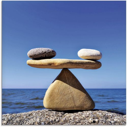 4055327046749 - Glasbild ARTLAND Gleichgewicht - Steine Meer Bilder Gr B H 50 cm x 50 cm Zen 1 St blau Glasbilder Bilder in verschiedenen Größen 4055327046749 - Glasbild ARTLAND Gleichgewicht - Steine Meer Bilder Gr B H 50 cm x 50 cm Zen 1 St blau Glasbilder Bilder in verschiedenen Größen