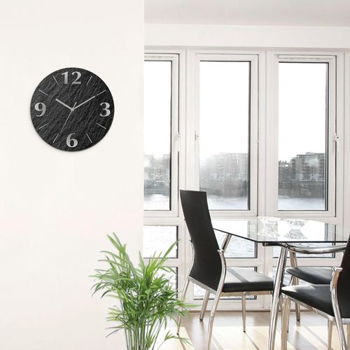 4062144832820 - Wanduhr ARTLAND Schiefer Wanduhren Gr B H T 30 cm x 30 cm x 18 cm Quarzuhr schwarz Wanduhren wahlweise mit Quarz- oder Funhuhrwerk lautlos ohne Tickgeräusche 4062144832820 - Wanduhr ARTLAND Schiefer Wanduhren Gr B H T 30 cm x 30 cm x 18 cm Quarzuhr schwarz Wanduhren wahlweise mit Quarz- oder Funhuhrwerk lautlos ohne Tickgeräusche