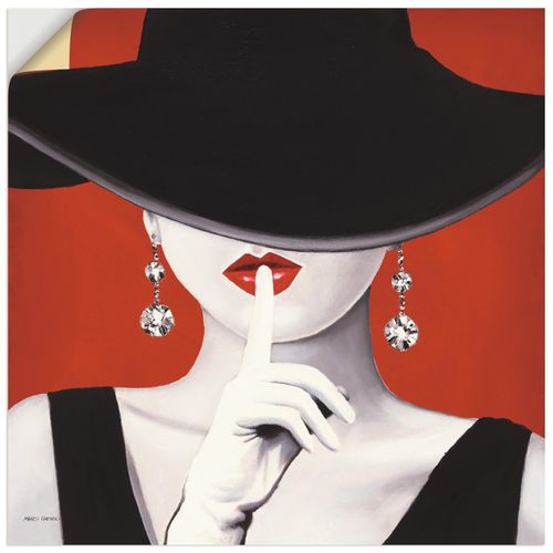 4062144437391 - Wandbild ARTLAND Hut ab I Bilder Gr B H 70 cm x 70 cm Wandaufkleber - Vinyl Frau quadratisch 1 St rot Bild Poster Bilder als Leinwandbild Wandaufkleber oder in versch Größen 4062144437391 - Wandbild ARTLAND Hut ab I Bilder Gr B H 70 cm x 70 cm Wandaufkleber - Vinyl Frau quadratisch 1 St rot Bild Poster Bilder als Leinwandbild Wandaufkleber oder in versch Größen