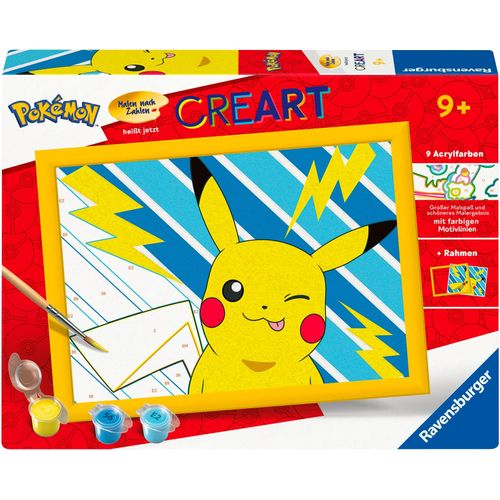 4005556255573 - Malen nach Zahlen RAVENSBURGER CreArt Freches Pikachu bunt Malvorlagen KinderB24cm H18cm Made in Europe B24cm H18cm 4005556255573 - Malen nach Zahlen RAVENSBURGER CreArt Freches Pikachu bunt Malvorlagen KinderB24cm H18cm Made in Europe B24cm H18cm
