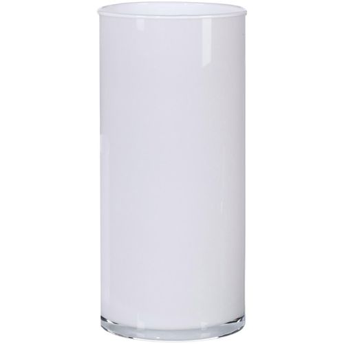 4064118178286 - Tischvase MY HOME Cyndee Vasen Gr H 30 cm Ø 15 cm weiß Blumenvasen aus Glas zylindrische Form Höhe ca 30 cm 4064118178286 - Tischvase MY HOME Cyndee Vasen Gr H 30 cm Ø 15 cm weiß Blumenvasen aus Glas zylindrische Form Höhe ca 30 cm