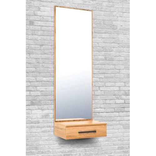 4251684204956 - Spiegelpaneel Akron Spiegel Gr B H T 50 cm x 150 cm x 35 cm braun (eichefarben) Wandpaneel Wandspiegel Dekospiegel Spiegel