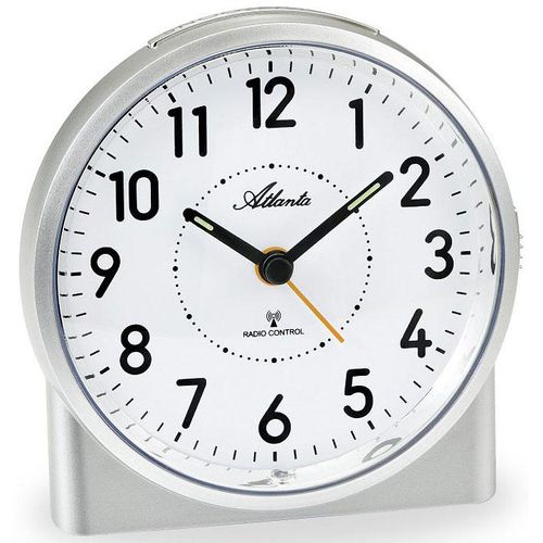 4026934184315 - Funkwecker ATLANTA 1843 19 silber (silberfarben) Wecker