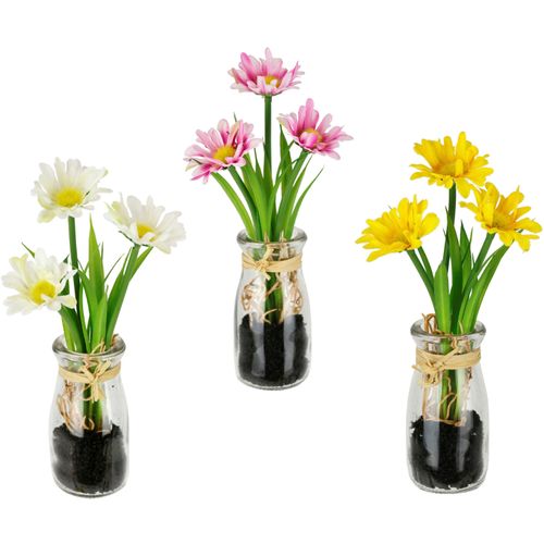 4019844807214 - Kunstblume IGEA Margeriten weiß B9cm H21cm L9cm Polyester Kunstpflanzen