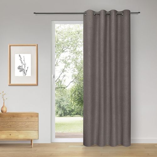 4007863699873 - Verdunkelungsvorhang Tamara Gr 1 grau (taupe) B145cm H245cm Polyester Gardinen SB-Ösenschal Tamara