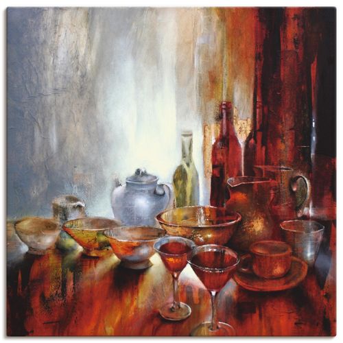 4059745606691 - Wandbild ARTLAND Stillleben mit grauer Teekanne Bilder Gr B H 70 cm x 70 cm Leinwandbild Geschirr & Besteck quadratisch 1 St rot Bild Poster Bilder als Alubild Leinwandbild Wandaufkleber oder in versch Größen 4059745606691 - Wandbild ARTLAND Stillleben mit grauer Teekanne Bilder Gr B H 70 cm x 70 cm Leinwandbild Geschirr & Besteck quadratisch 1 St rot Bild Poster Bilder als Alubild Leinwandbild Wandaufkleber oder in versch Größen