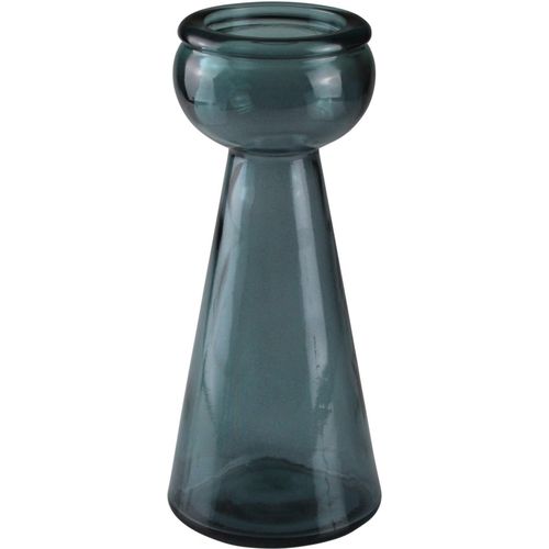 4056422235038 - Kerzenständer AM DESIGN Kerzenhalter aus recyceltem Glas blau (rauchfarben grau blau) H30cm Ø13cm Glas Kerzenhalter im außergewöhnlichen Design 4056422235038 - Kerzenständer AM DESIGN Kerzenhalter aus recyceltem Glas blau (rauchfarben grau blau) H30cm Ø13cm Glas Kerzenhalter im außergewöhnlichen Design
