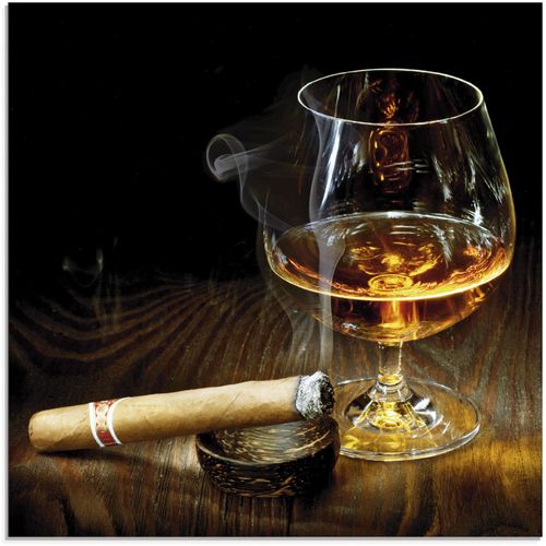 4055327015721 - Glasbild ARTLAND Zigarre und Cognac Bilder Gr B H 20 cm x 20 cm Zigarren 1 St braun Glasbilder Bilder in verschiedenen Größen 4055327015721 - Glasbild ARTLAND Zigarre und Cognac Bilder Gr B H 20 cm x 20 cm Zigarren 1 St braun Glasbilder Bilder in verschiedenen Größen