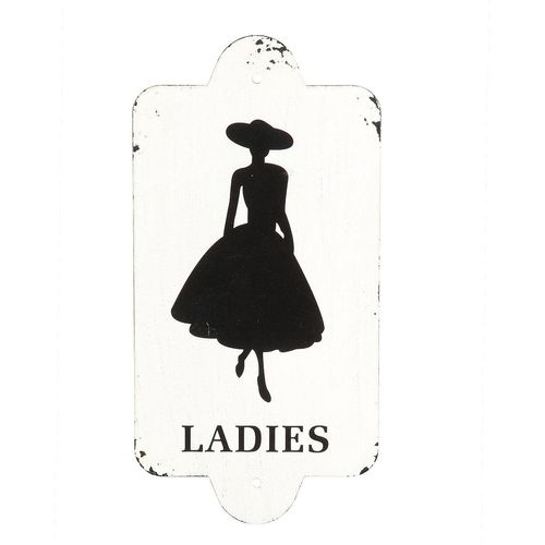 4050223953443 - Metallbild Metallbild - Ladies 28x14cm Bilder Gr B H T 14 cm x 28 cm x 1 cm 1 St schwarz-weiß (schwarz und weiß) Metallbilder Bilder