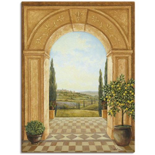 4055327154536 - Wandbild ARTLAND Ausblick mit Zitronenbaum Bilder Gr B H 60 cm x 80 cm Leinwandbild Fensterblick 1 St braun Bild Leinwandbild Kunstdrucke Bilder als Alubild Leinwandbild Wandaufkleber oder Poster in versch Größen