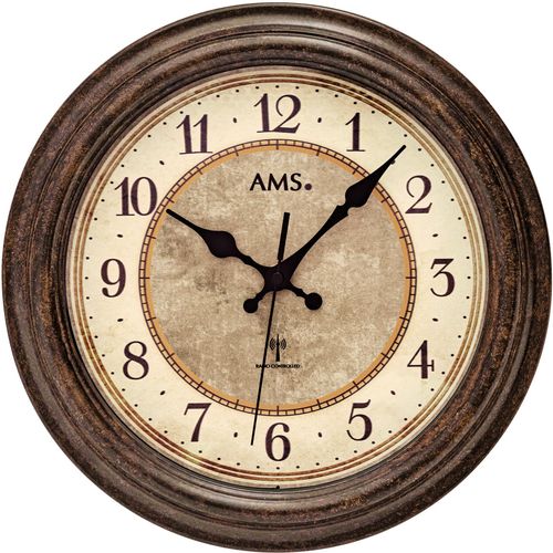 4037445157415 - Funkwanduhr AMS F5544 braun (dunkelbraun) Wanduhren Ø 28cm QuarzuhrWohnzimmerEsszimmerKücheArbeitszimmerBüro Flur 4037445157415 - Funkwanduhr AMS F5544 braun (dunkelbraun) Wanduhren Ø 28cm QuarzuhrWohnzimmerEsszimmerKücheArbeitszimmerBüro Flur