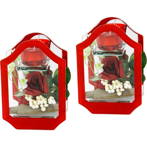 4019844722067 - Kunstpflanze IGEA Kunstpflanzen Gr B H 11 cm x 16 cm 2 St rot Kunstpflanze Künstliche Zimmerpflanzen Kunstpflanzen