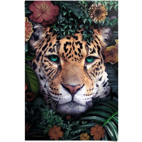 8714597588187 - Poster REINDERS Leopard Blumen - Pflanzen - Farbenfroh - Tiermotiv bunt (farbe bild(er) mehrfarbig) B61cm H915cm Papier Bilder 8714597588187 - Poster REINDERS Leopard Blumen - Pflanzen - Farbenfroh - Tiermotiv bunt (farbe bild(er) mehrfarbig) B61cm H915cm Papier Bilder