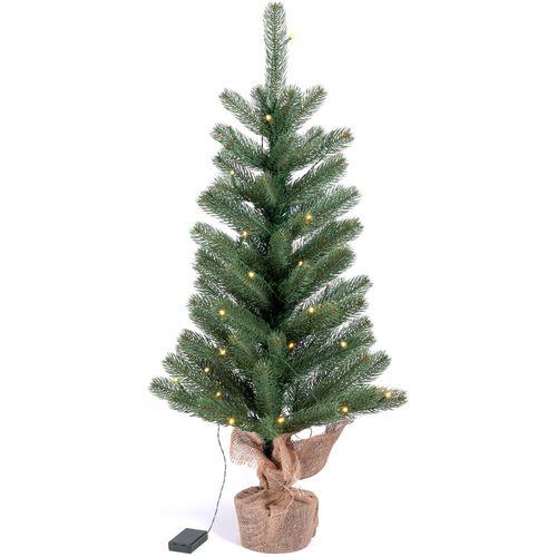 4028998048077 - Künstlicher Weihnachtsbaum IC WINTERWORLD LED-Tannenbaum künstlicher Christbaum Weihnachtsbäume Gr Höhe 90 cm grün (grün natur) Künstliche Weihnachtsbäume Weihnachtsdeko mit Jutebeutel um den Betonfuß Batteriebetrieb 4028998048077 - Künstlicher Weihnachtsbaum IC WINTERWORLD LED-Tannenbaum künstlicher Christbaum Weihnachtsbäume Gr Höhe 90 cm grün (grün natur) Künstliche Weihnachtsbäume Weihnachtsdeko mit Jutebeutel um den Betonfuß Batteriebetrieb