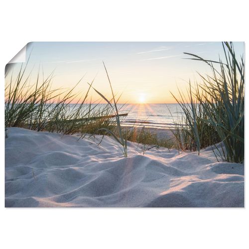 4062144005002 - Wandbild ARTLAND Ostseestrand Bilder Gr B H 70 cm x 50 cm Poster Strand Querformat 1 St beige (naturfarben) Bild Metallbild Metallbilder Bilder als Alubild Leinwandbild Wandaufkleber oder Poster in versch Größen