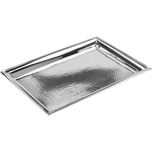 4042911551352 - Tablett FINK NAGANO mit feiner Hammerschlagstruktur Tabletts Gr B 34 cm silberfarben Serviertabletts aus Edelstahl gehämmert Rechteckig B 34 cm x T 24 4042911551352 - Tablett FINK NAGANO mit feiner Hammerschlagstruktur Tabletts Gr B 34 cm silberfarben Serviertabletts aus Edelstahl gehämmert Rechteckig B 34 cm x T 24
