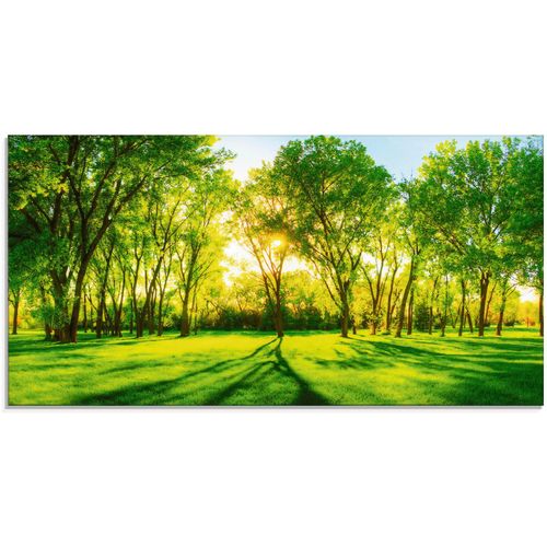 4058661634870 - Glasbild ARTLAND Frühlingswärme II Bilder Gr B H 100 cm x 50 cm Glasbild Wiesen & Bäume 1 St grün Glasbilder in verschiedenen Größen 4058661634870 - Glasbild ARTLAND Frühlingswärme II Bilder Gr B H 100 cm x 50 cm Glasbild Wiesen & Bäume 1 St grün Glasbilder in verschiedenen Größen