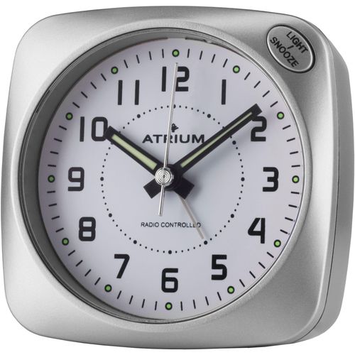 4037921042785 - Funkwecker ATRIUM silber (silberfarben) Wecker Quarzwecker schleichende Sekunde Schlafzimmer Snooze 4037921042785 - Funkwecker ATRIUM silber (silberfarben) Wecker Quarzwecker schleichende Sekunde Schlafzimmer Snooze