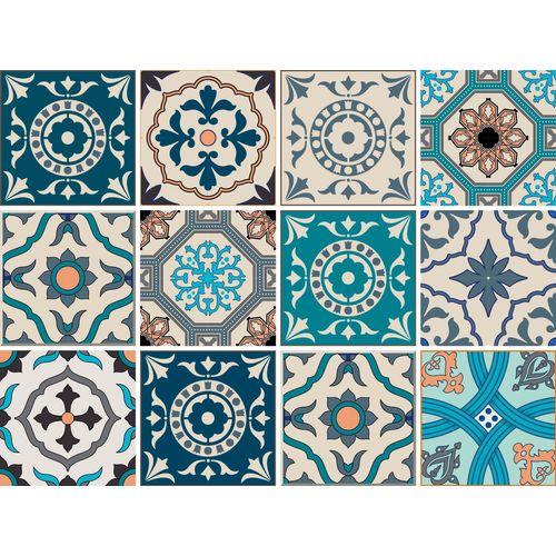 4049008950982 - Fliesenaufkleber HOME AFFAIRE Ornamente blau (türkis blau) B15cm H15cm Fliesenaufkleber Stickerfliesen selbstklebend Sticker 12er Set 4049008950982 - Fliesenaufkleber HOME AFFAIRE Ornamente blau (türkis blau) B15cm H15cm Fliesenaufkleber Stickerfliesen selbstklebend Sticker 12er Set