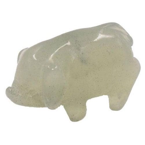 0096718220656 - Tierfigur FIRETTI Schmuck Geschenk Dekofigur Farbstein Edelstein Schwein Jade grün Dekofiguren B H T 19cm x 3cm x 13cm Stein Jade B19cm H3cm T13cm