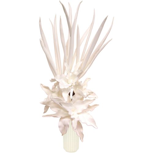 4019844770488 - Kunstblume IGEA Soft-Blumenarrangement Kunstpflanzen Gr B H 50 cm x 90 cm 1 St weiß Kunst-Blumen Keramikvase