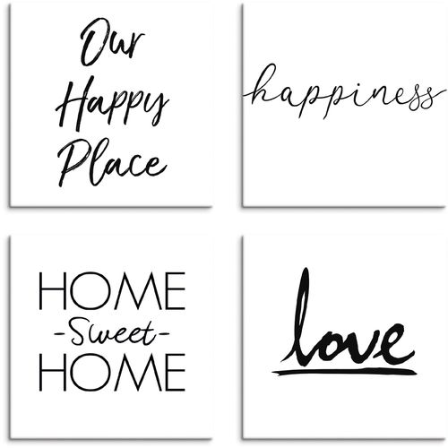 4062144354414 - Leinwandbild ARTLAND Glück Liebe Trautes Heim - Glück allein Bilder Gr B H 20 cm x 20 cm Leinwandbild Sprüche & Texte quadratisch 4 St schwarz Bild Leinwandbild Leinwandbilder Bilder 4er Set verschiedene Größen 4062144354414 - Leinwandbild ARTLAND Glück Liebe Trautes Heim - Glück allein Bilder Gr B H 20 cm x 20 cm Leinwandbild Sprüche & Texte quadratisch 4 St schwarz Bild Leinwandbild Leinwandbilder Bilder 4er Set verschiedene Größen