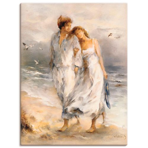 4057738459606 - Wandbild ARTLAND Verliebt Bilder Gr B H 45 cm x 60 cm Leinwandbild Paar Hochformat 1 St beige (naturfarben) Bild Poster Bilder als Leinwandbild Wandaufkleber oder in versch Größen