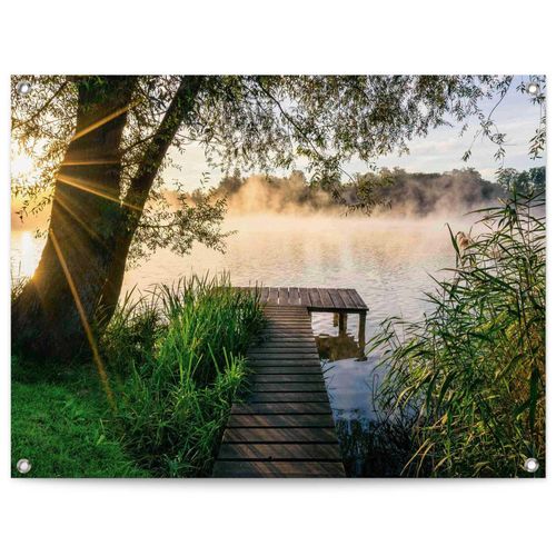 8714597638981 - Poster REINDERS Früh morgens grün (farbe bild(er) grün) B80cm H60cm T01cm Leinwand Bilder Outdoor für Garten oder Balkon