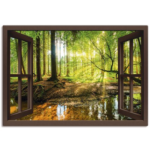 4058661278531 - Wandbild ARTLAND Fensterblick - Wald mit Bach Bilder Gr B H 130 cm x 90 cm Leinwandbild Wald Querformat 1 St braun Bild Leinwandbild Kunstdrucke Bilder als Leinwandbild Wandaufkleber oder Poster in versch Größen 4058661278531 - Wandbild ARTLAND Fensterblick - Wald mit Bach Bilder Gr B H 130 cm x 90 cm Leinwandbild Wald Querformat 1 St braun Bild Leinwandbild Kunstdrucke Bilder als Leinwandbild Wandaufkleber oder Poster in versch Größen