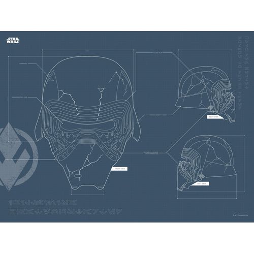 4055065165092 - Bild KOMAR Star Wars EP9 Blueprint Kylo Helmet schwarz-weiß (farbe bild(er) schwarz weiß) B40cm H30cm Papier Holz Bilder Wandbild zur Dekoration im Kinderzimmer - ohne Rahmen 4055065165092 - Bild KOMAR Star Wars EP9 Blueprint Kylo Helmet schwarz-weiß (farbe bild(er) schwarz weiß) B40cm H30cm Papier Holz Bilder Wandbild zur Dekoration im Kinderzimmer - ohne Rahmen