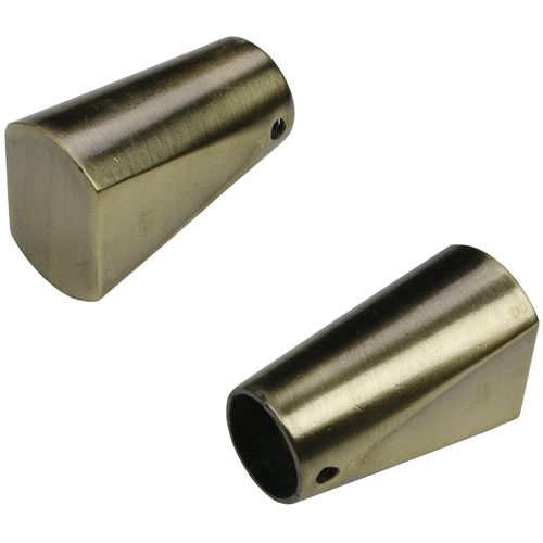 4016318269516 - Gardinenstangen-Endstück Dust gold (messingfarben antik) H3cm L45cm Ø16cm Gardinenstangenendstücke für Gardinenstangen Ø 16 mm
