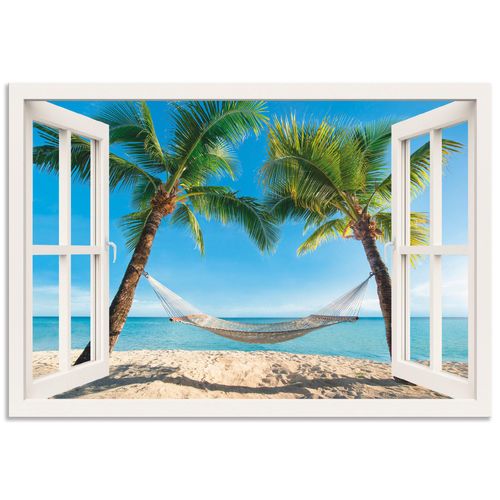 4057738381884 - Wandbild ARTLAND Fensterblick Palmenstrand Karibik Bilder Gr B H 70 cm x 50 cm Alu-Dibond-Druck Amerika Querformat 1 St weiß Bild Poster Bilder als Alubild Leinwandbild Wandaufkleber oder in versch Größen 4057738381884 - Wandbild ARTLAND Fensterblick Palmenstrand Karibik Bilder Gr B H 70 cm x 50 cm Alu-Dibond-Druck Amerika Querformat 1 St weiß Bild Poster Bilder als Alubild Leinwandbild Wandaufkleber oder in versch Größen