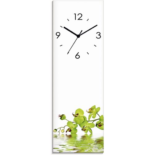 4062144286791 - Wanduhr ARTLAND Schöne Orchidee mit grünem Hintergrund Wanduhren Gr B H T 20 cm x 60 cm x 18 cm Quarzuhr grün Wanduhren wahlweise mit Quarz- oder Funhuhrwerk lautlos ohne Tickgeräusche 4062144286791 - Wanduhr ARTLAND Schöne Orchidee mit grünem Hintergrund Wanduhren Gr B H T 20 cm x 60 cm x 18 cm Quarzuhr grün Wanduhren wahlweise mit Quarz- oder Funhuhrwerk lautlos ohne Tickgeräusche