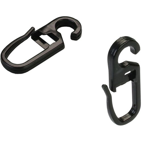 4016318346422 - Faltenclip Gr 1 schwarz H32cm Ø062cm Metall Gardinenbefestigungen Faltenlegehaken für Gardinenringe