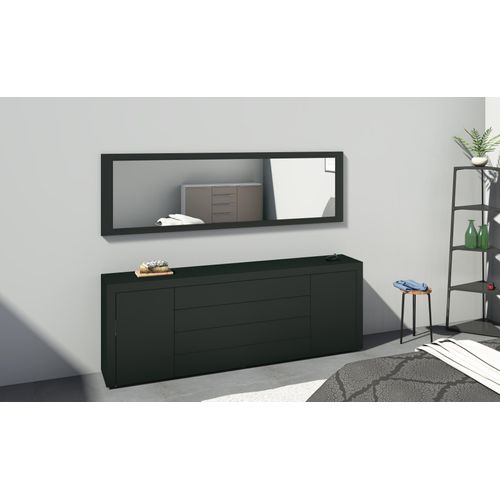 4255607608654 - Spiegel BORCHARDT MÖBEL Panama schwarz (schwarz matt) B60cm H200cm T2cm Glas Spiegel Rahmen 4255607608654 - Spiegel BORCHARDT MÖBEL Panama schwarz (schwarz matt) B60cm H200cm T2cm Glas Spiegel Rahmen