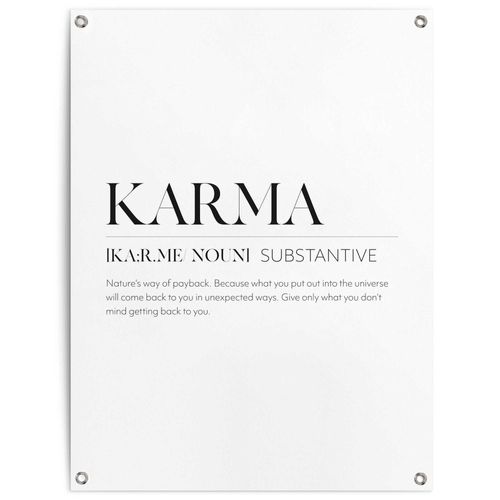 8714597638653 - Poster REINDERS Karma schwarz (farbe bild(er) schwarz weiß) B60cm H80cm T01cm Leinwand Bilder Outdoor für Garten oder Balkon