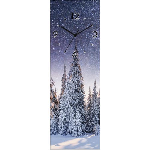 4062144603963 - Wanduhr ARTLAND Glasuhr Tannenwald im Schnee Wanduhren Gr B H T 20 cm x 60 cm x 18 cm Quarzuhr blau Wanduhren wahlweise mit Quarz- oder Funhuhrwerk lautlos ohne Tickgeräusche 4062144603963 - Wanduhr ARTLAND Glasuhr Tannenwald im Schnee Wanduhren Gr B H T 20 cm x 60 cm x 18 cm Quarzuhr blau Wanduhren wahlweise mit Quarz- oder Funhuhrwerk lautlos ohne Tickgeräusche