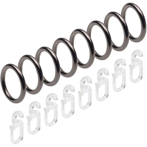 4016318027901 - Gardinenring Liedeco Gardinenstangen (Set 8-St mit Faltenlegehaken) für Gardinenstangen Ø 16 mm silberfarben 4016318027901 - Gardinenring Liedeco Gardinenstangen (Set 8-St mit Faltenlegehaken) für Gardinenstangen Ø 16 mm silberfarben