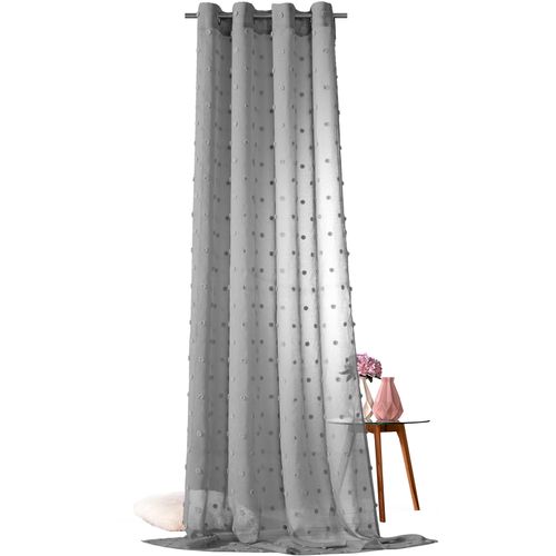 4005385833300 - Vorhang WECKBRODT Julina Gardinen Gr 245 cm Ösen 135 cm grau Landhaus Gardinen Ösenschal Gardine transparent Leinen mit Pompoms 4005385833300 - Vorhang WECKBRODT Julina Gardinen Gr 245 cm Ösen 135 cm grau Landhaus Gardinen Ösenschal Gardine transparent Leinen mit Pompoms