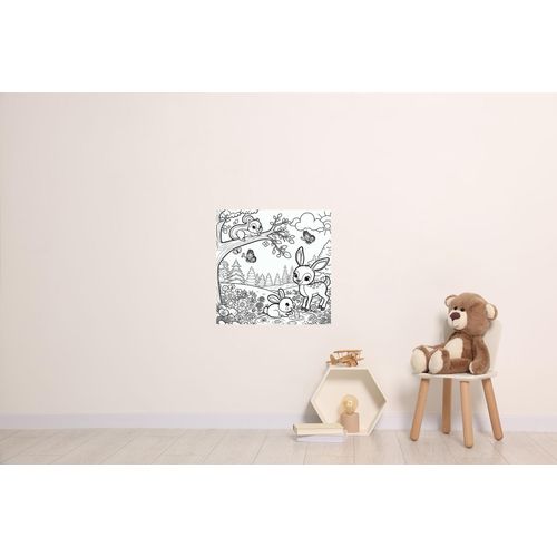 4067437121483 - Wandsticker QUEENCE Waldtiere weiß B45cm Vinyl Wandtattoos DIY-Wandsticker zum Bemalen 4067437121483 - Wandsticker QUEENCE Waldtiere weiß B45cm Vinyl Wandtattoos DIY-Wandsticker zum Bemalen