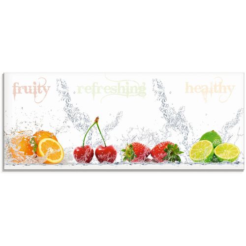 4055327036931 - Glasbild ARTLAND Fruchtig erfrischend gesund Fruchtmix Bilder Gr B H 125 cm x 50 cm Glasbild Lebensmittel 1 St bunt Glasbilder in verschiedenen Größen