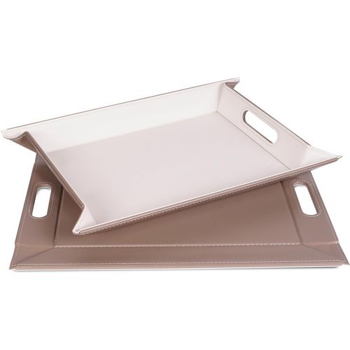 5020057299856 - Tablett FREEFORM DUO 2-farbiges Wendetablett Tablett und Tisch-Set in einem wendbar grau (weiß taupe) B35cm H08cm L45cm Kunstleder Tabletts mit Doppelfunktion pflegeleicht und kann platzsparend verstaut werden 5020057299856 - Tablett FREEFORM DUO 2-farbiges Wendetablett Tablett und Tisch-Set in einem wendbar grau (weiß taupe) B35cm H08cm L45cm Kunstleder Tabletts mit Doppelfunktion pflegeleicht und kann platzsparend verstaut werden