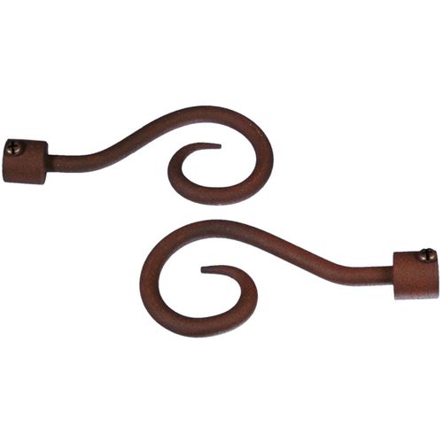 4016318301254 - Gardinenstangen-Endstück Apoll braun (rostbraun) H55cm L12cm Ø16cm Gardinenstangenendstücke für Gardinenstangen Ø 16 mm