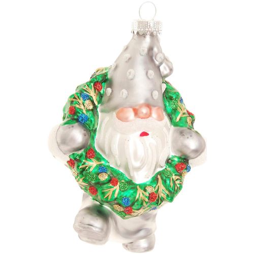 0024762104622 - Christbaumschmuck KREBS GLAS LAUSCHA Glasornament werg mit Weihnachtskranz\ Weihnachtsbaumschmuck bunt Weihnachtsbaumschmuck Weihnachtsdeko Weihnachtsbaumkugel Christbaumkugeln aus Glas