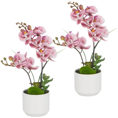 4064118325987 - Kunstorchidee CREATIV GREEN Orchidee Phalaenopsis rosa (dunkelrosa) H30cm Kunststoff Kunstpflanzen mit real-touch-Blüten